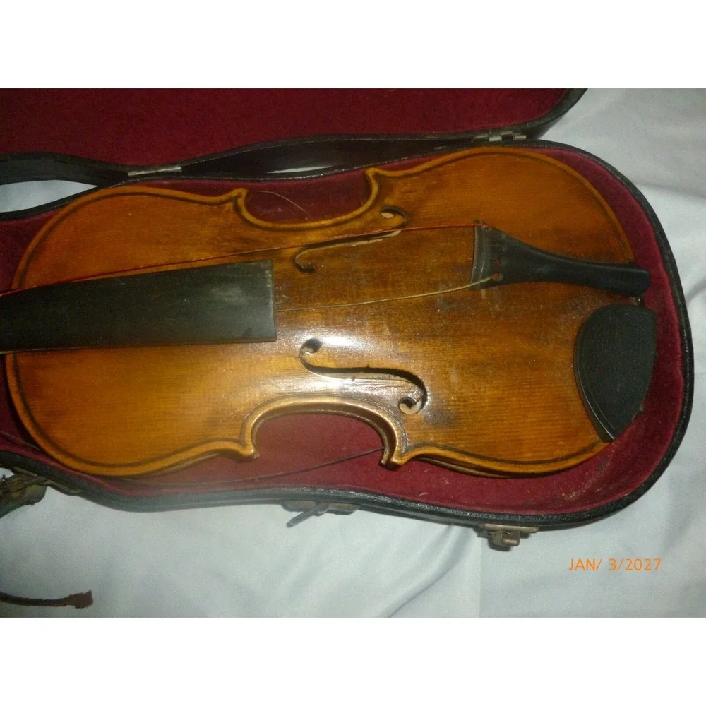 Antique Kids Violin Stradivarius Ant Made In Germany & Case Beginner‎ Youth